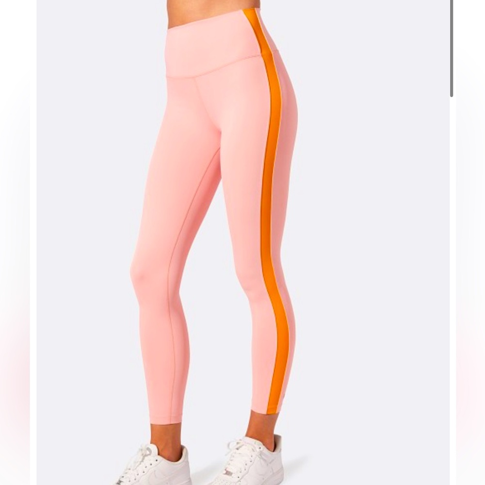 Splits59 High Waist 7/8 Legging- Pink/Nectarine